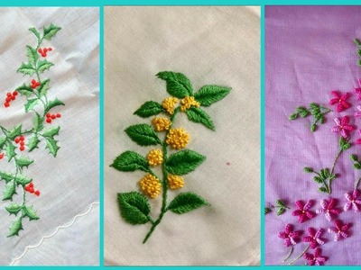 Hand embroidery flowers design