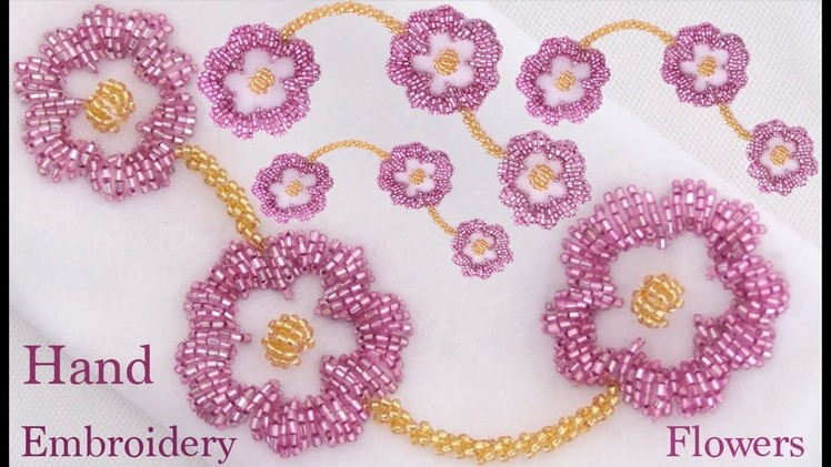 Hand embroidery flowers easy