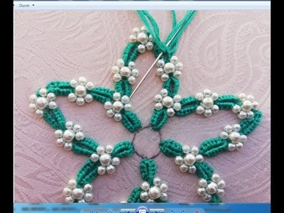 Hand embroidery;hand embroidery design with pearls.