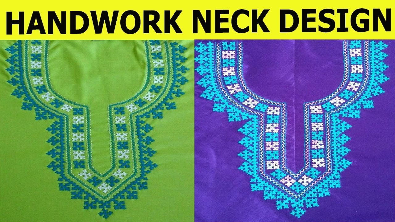 kurti neck hand work