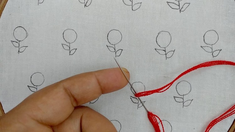 Hand embroidery latest all over design tutorial for beginners.