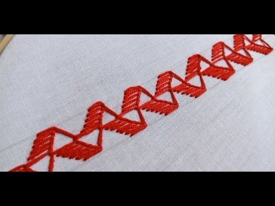 Hand Embroidery Latest Border design Tutorial, Nakshi Katha border Design by Rup Handicraft