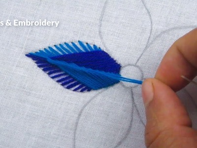 Hand Embroidery, Modern Flower Embroidery, Easy Flower Design