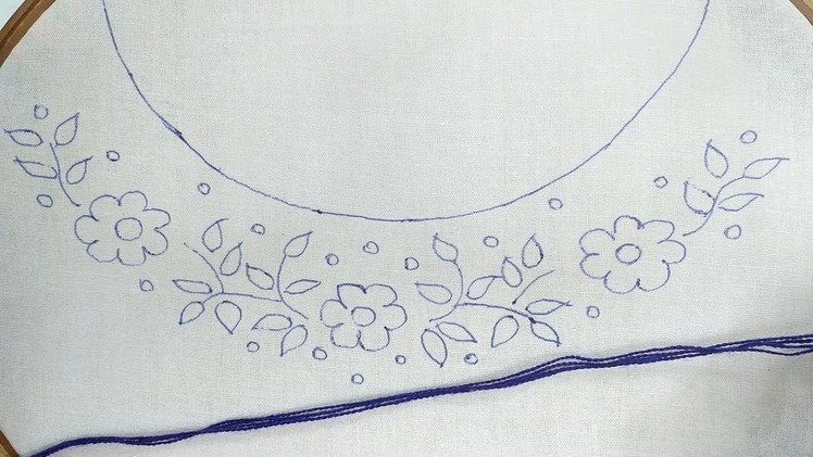 Hand Embroidery | Neck Line Embroidery Design.