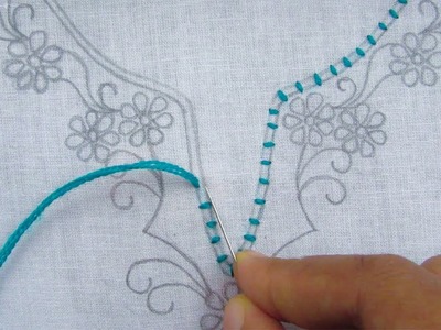 Hand Embroidery, Neckline Embroidery, Basic Embroidery Stitch
