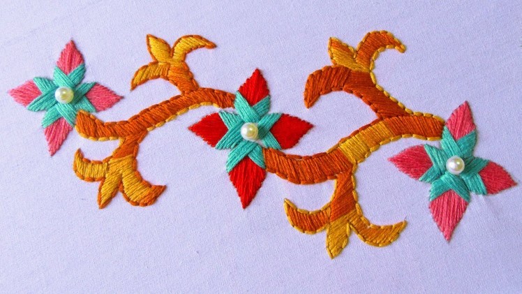Hand Embroidery: Satin Stitch Embroidery Designs
