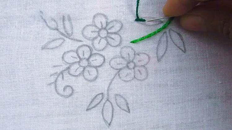 Hand Embroidery, Simple Flower Embroidery Tutorial
