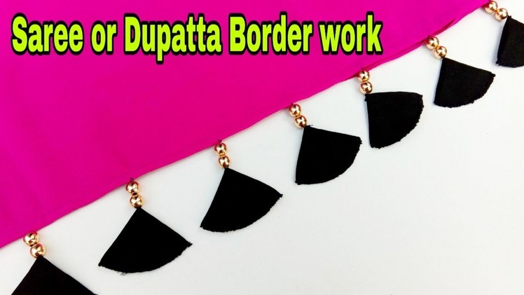 Hand made border. for saree.easy to make. border making. new style. useful & easy