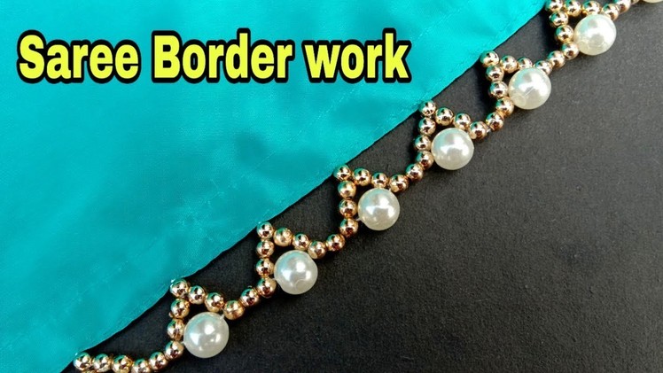Hand made border. for saree. easy to make. border making. simple border. useful & easy