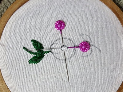 Hand trick amazing embroidery design flower stitch all over