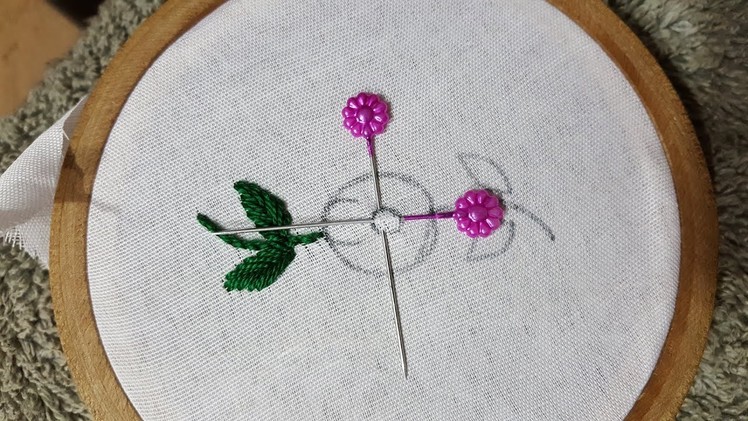 Hand trick amazing embroidery design flower stitch all over