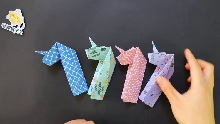 How to Make A Paper Unicorn Bookmark | DIY Unicorn Corner Bookmark | Easy Origami step by step