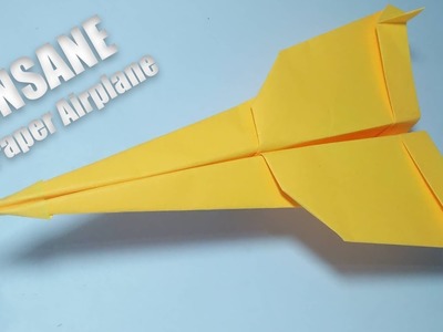 INSANE PAPER AIRPLANE : Paper plane that flies far - paper Airplane