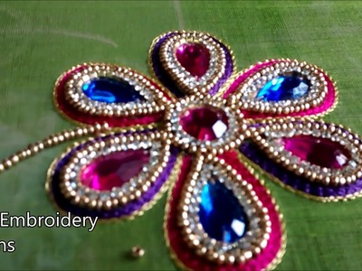 Latest blouse designs | simple maggam work designs for blouses | hand embroidery designs