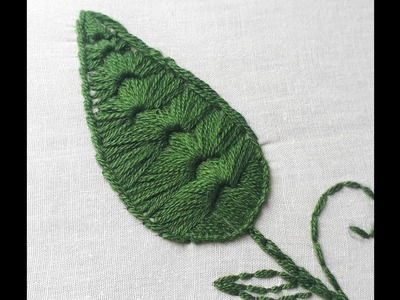 Leaf design tutorial | Hand Embroidery Leaf Design