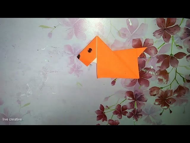 Origami paper dog