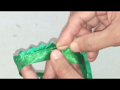 Ribbon Art. Hand Made Ribbon Lace Making Easy Way