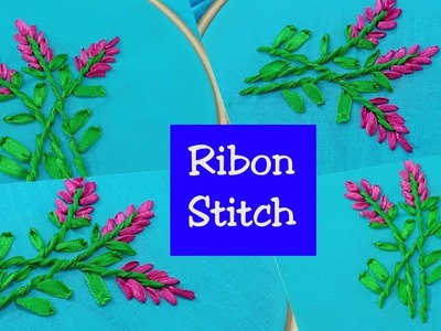 রিবনের কাজ | Ribon Stitch | Ribon design | Ribon Embroidery  or work | Hand Embroidery |