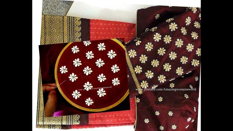 #35 బూటి  డిజైన్  చీర మరియు బ్లౌస్ కోసం || Small butis design for blouses and sarees Stylish Trends