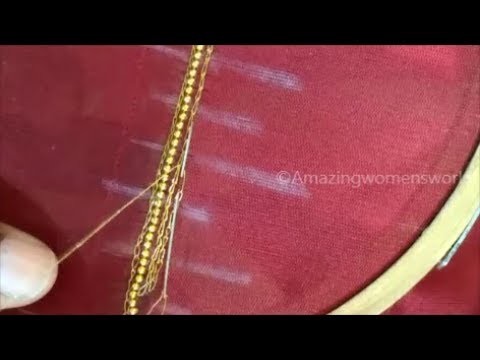 Aari Chain Stitches with Normal Stitching Needle- Very Simple and Easy for Necks on Blouses