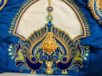 Aari Embroidery with Lakshmi pendant !!!