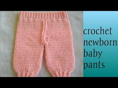 Crochet newborn baby pants. Hindi.