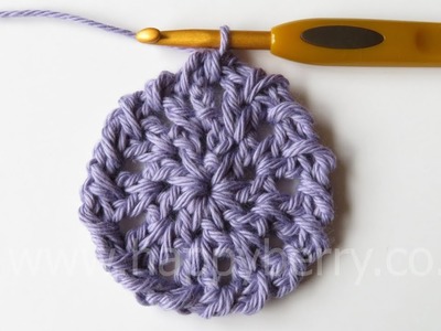 Crochet Pinwheel Coaster with Backwards Border