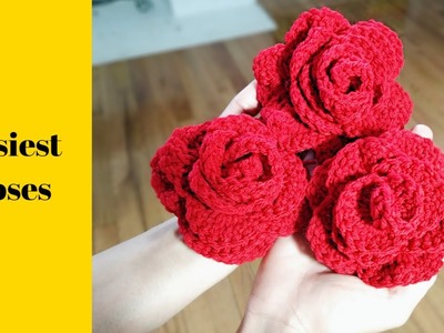 Crochet Roses For Beginners - 3 easy rows!