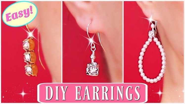 Diamond Earrings! How To Make Beaded Earrings - Swarovski Earrings. How to make earrings