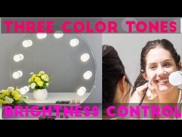 DIY : Add Lights to Makeup Vanity Mirror | No Tools Required