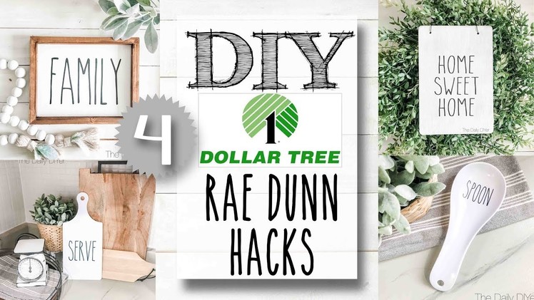 DIY Dollar Tree Rae Dunn Hacks | 4 PROJECTS!