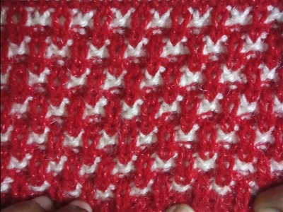 Easy Two color knitting pattern.design No. 103 |Hindi(बच्चो के स्वेटर के लिए )