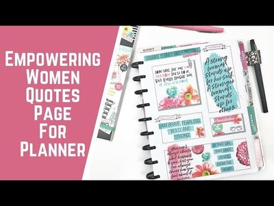 Empowering Women Quotes Page for Planner