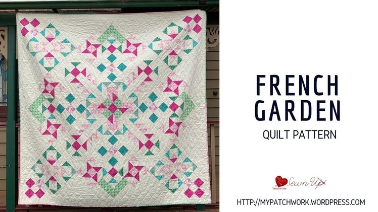 French garden quilt pattern - PDF download