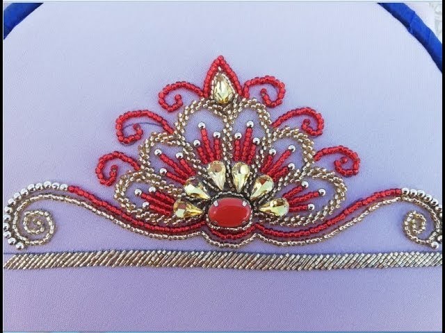 Hand Embroidery: beautiful design with beads