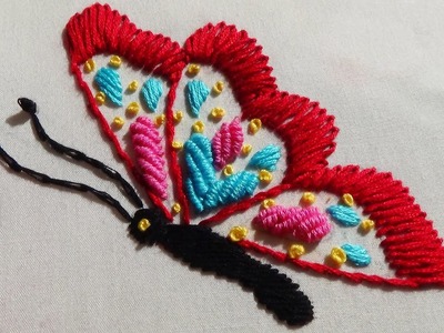 Hand Embroidery: Butterfly Embroidery (Requested Video)