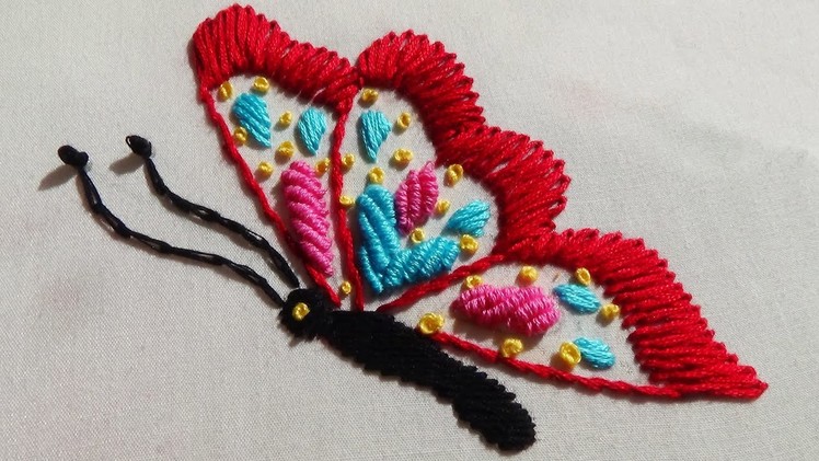 Hand Embroidery: Butterfly Embroidery (Requested Video)