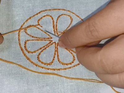 Hand Embroidery : cushion cover , bed sheet design simple tutorial for beginner.
