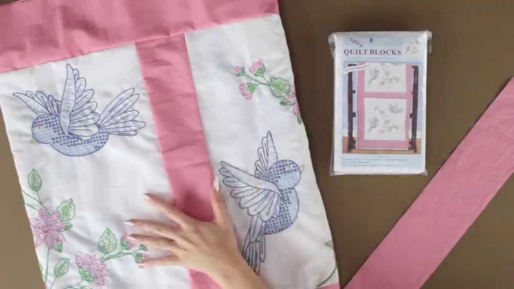 How to assemble Quilt Blocks with fabric stripping