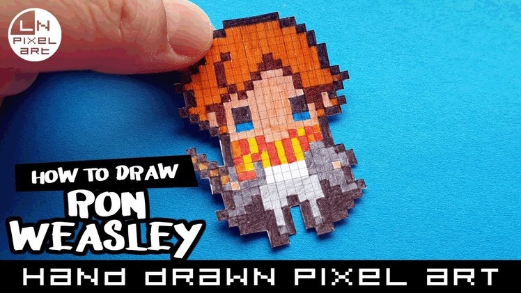 How to draw Ron Weasley (Harry Potter) - Hand Drawn PIXEL ART Speedpaint #pixelart #speedpaint
