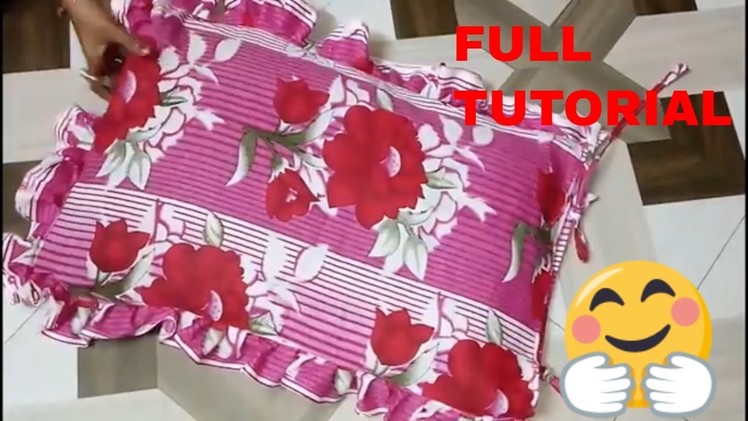 HOW TO MAKE SMOCKING PILLOW COVER DESIGN AT HOME || Pillow Cover