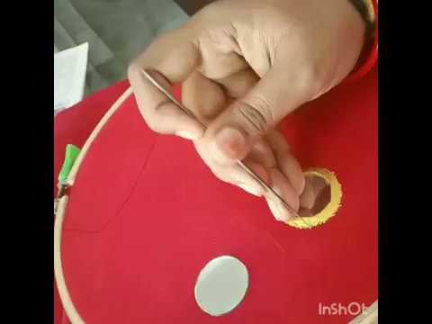 HOW TO STITCH A MIRROR WITH AARI NEEDLE