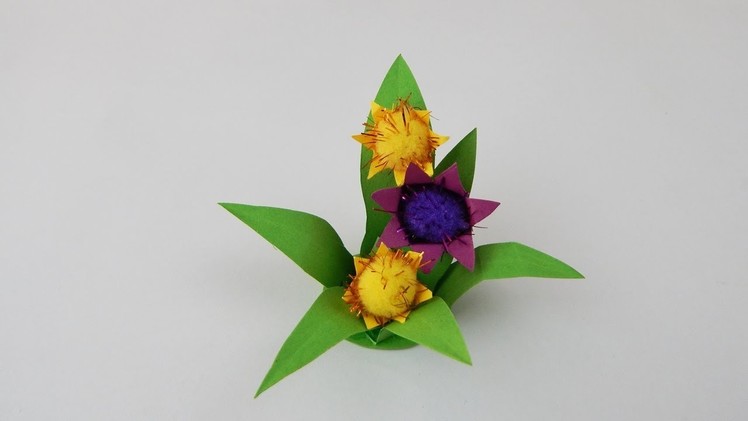 Miniature decoration flowers DIY papercraft Miniaturblumen