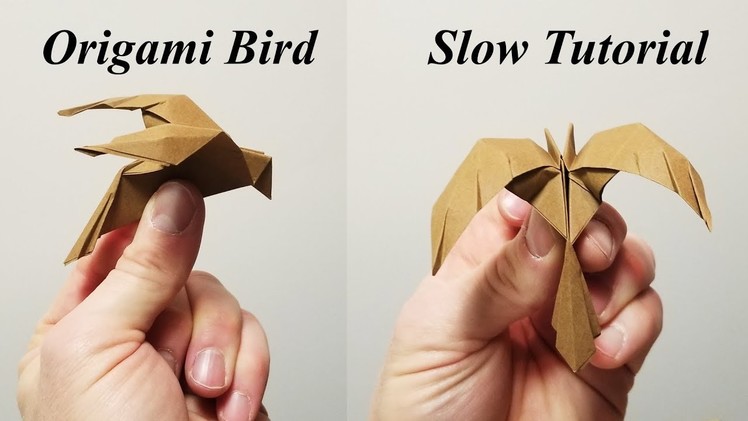 Origami Bird - Slow Tutorial - How to make this Origami Bird