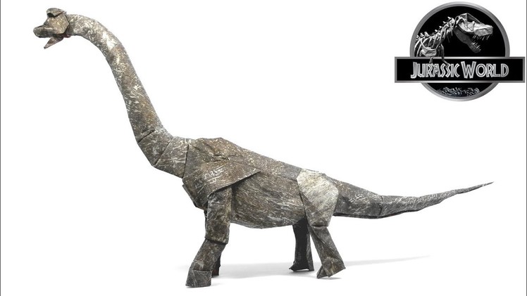 ORIGAMI BRACHIOSAURUS TIME LAPSE (Shuki Kato) 折り紙 ブラキオサウルス  恐竜  DINOSAUR  JURASSIC WORLD