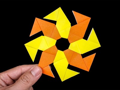 Origami Paper Ninja Star 8 points - Let's Make Ninja Star 8 points