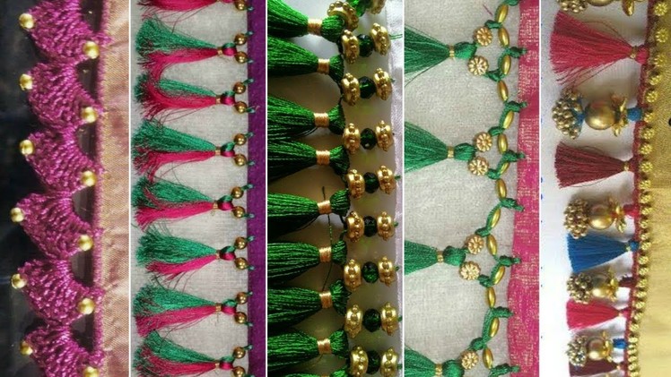 Pattu Saree kuchulu with Pusula & kundhan | Top 35 Saree Kuchulu Designs