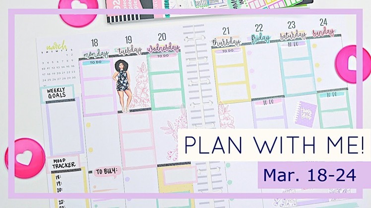PLAN With Me!: Hello Spring :) - Classic Happy Planner Mar.18-24 | Ft. Marquita83
