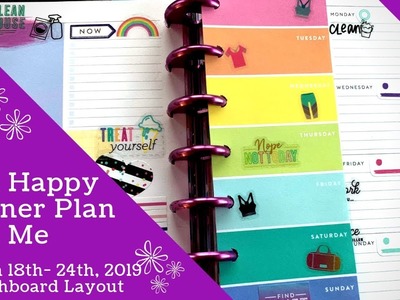 Plan With Me | Mini Happy Planner | Dashboard Layout | March 18th- 24th, 2019