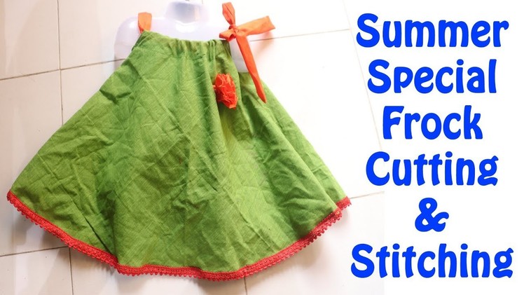 Simple & Easy Summer Special Umbrella Frock.Dress for Cute Kids Cutting & Stitching